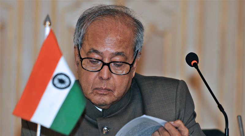 President Pranab Mukherjee gives assent to the constitutional amendment bill