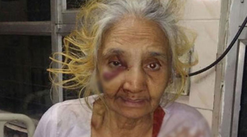 70-Year-Old Woman Brutally beaten By Son In New Delhi