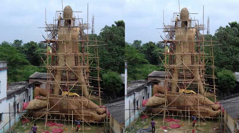 60-foot Kali idol preparation in Jhargram