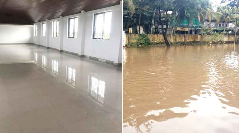 Victims clean flood shelter in Kerala, say thanks