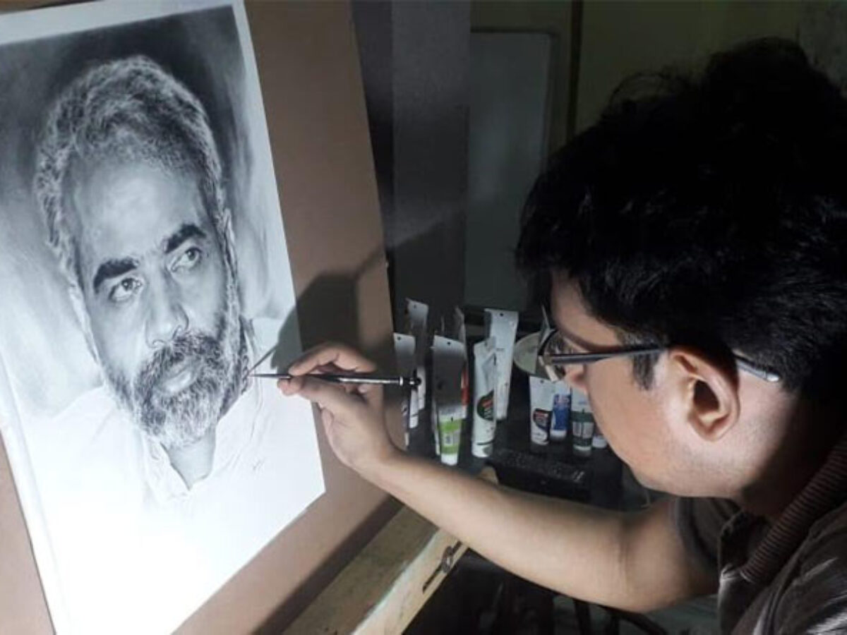 Artist Of Siliguri Draw A Picure Of Pm Narendra Modi