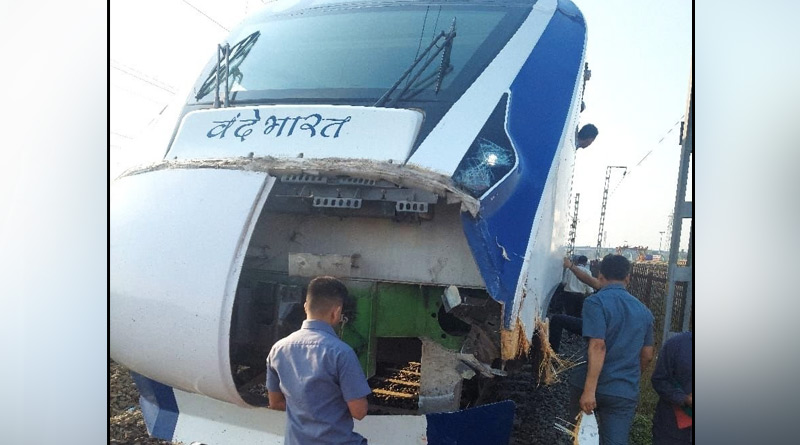 Vande Bharat Express accident: Train collides with cow | Sangbad Pratidin