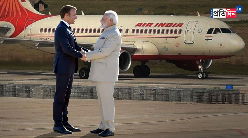 PM Modi, French President Macron attend launch of the new Air India-Airbus Partnership। Sangbad Pratidin