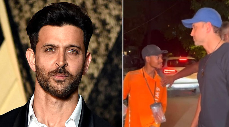 Hrithik Roshan's security pushes Delivery Man, Video goes viral | Sangbad Pratidin