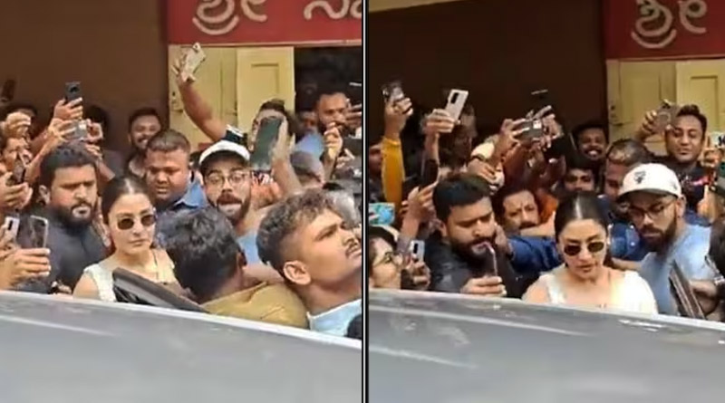 Virat Kohli gets angry at fan who tries to break security for a selfie with Anushka | Sangbad Pratidin