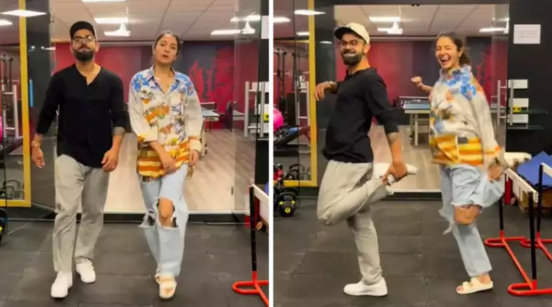 Anushka Sharma and hubby Virat Kohli take on the 'dance pe chance' challenge| Sangbad Pratidin