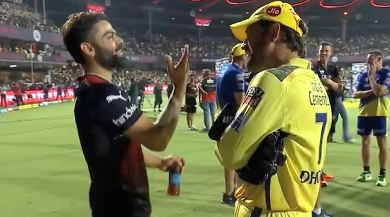 Virat Kohli shares heartfelt post for MS Dhoni after RCB vs CSK match | Sangbad Pratidin