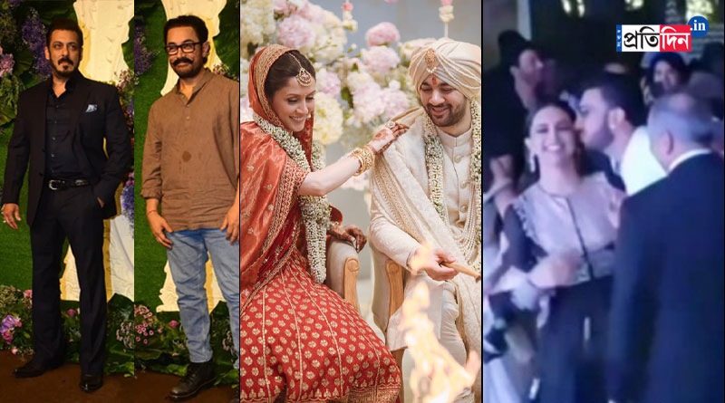 Salman Khan Aamir Khan Lead Celebs Attends At Karan Deol Drisha Acharyas Wedding Reception