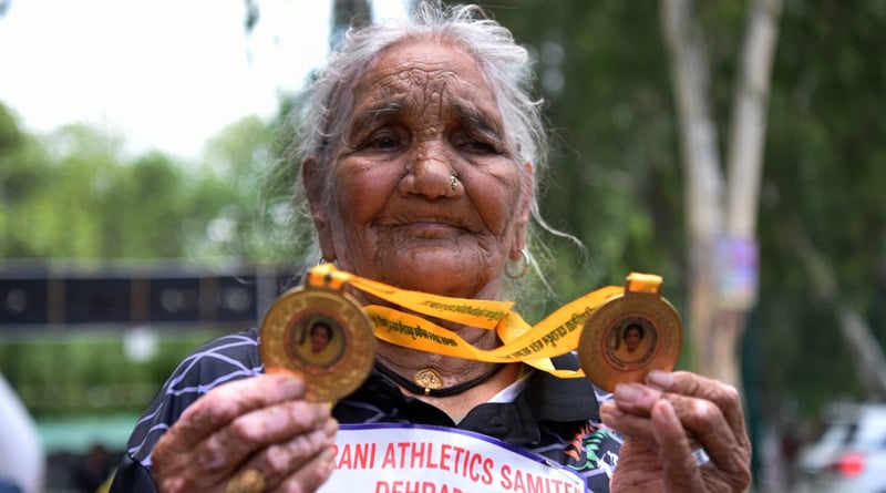 106 year old woman from Haryana wins 200 medals in two years | Sangbad Pratidin