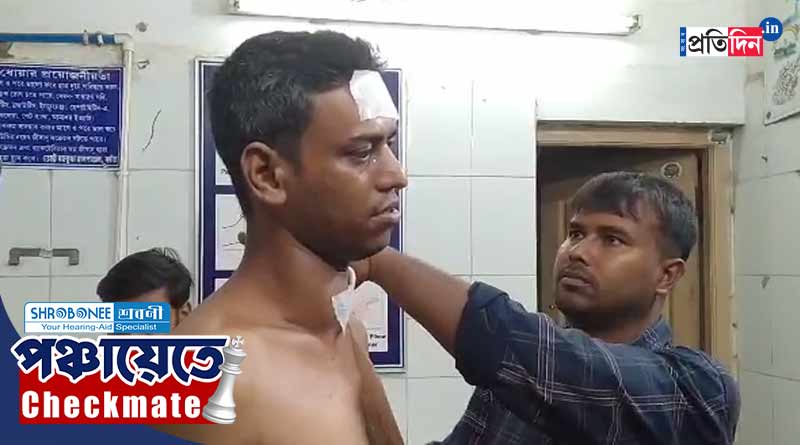 Bengal Panchayat Election: Police allegedly beaten in Nadia's Tehatta । Sangbad Pratidin