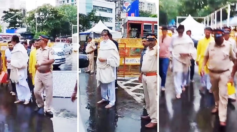 Amitabh Bachchan visits Siddhivinayak temple with tight security | Sangbad Pratidin