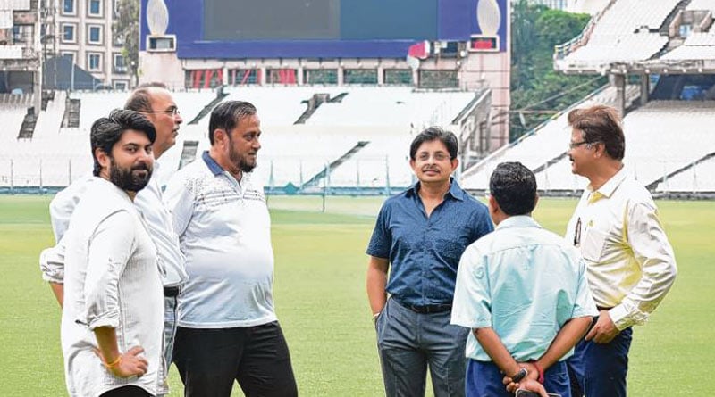 New scoreboard is installing in Eden Gardens Kolkata। Sangbad Pratidin