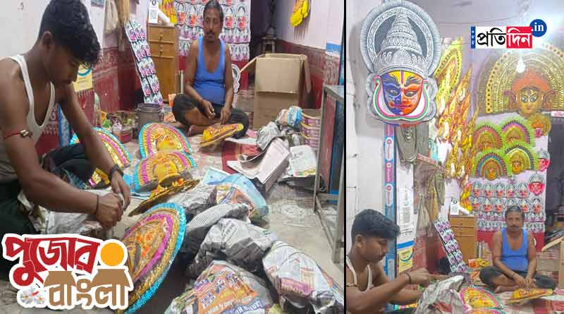 Gram Banglar Durga Puja 2023: The village of Chhau mask makers Charida gear up for festive season । Sangbad Pratidin