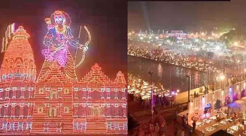 Company from Hooghly decoration Ayodhya with lights during Diwali | Sangbad Pratidin