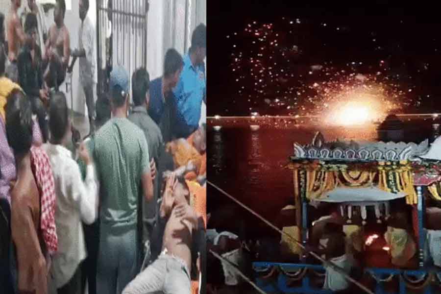 Firecracker Explosion During Puri's Jagannath Chandan Jatra Festival