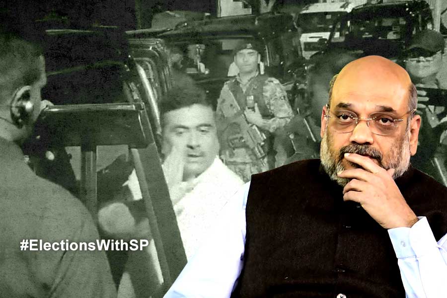 Amit Shah challenges TMC over police search at Suvendu Adhikari's residence