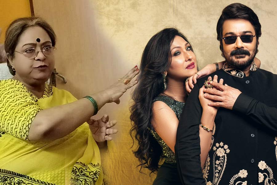 Anamika Saha recreated Sasurbari Zindabad scene with Prosenjit Chatterjee and Rituparna Sengupta