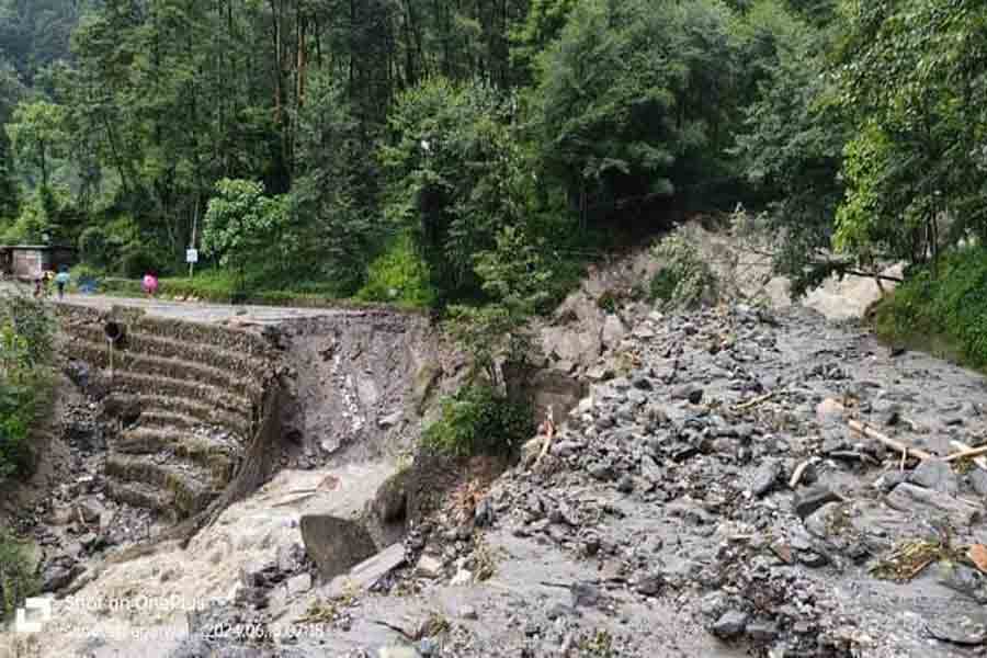 Mangan cut off by flash flood, heavy rain in Sikkim