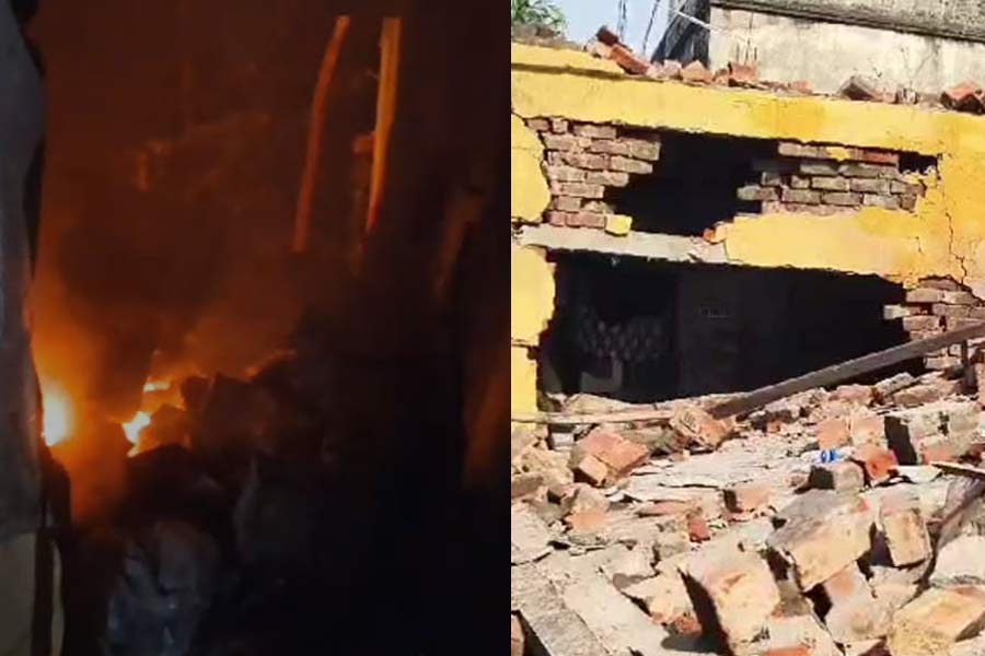 Explosion at Kolaghat fire cracker factory