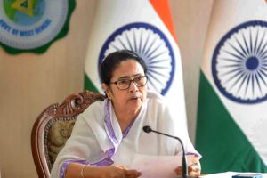 Mamata Banerjee conducting meeting with industrial corporation