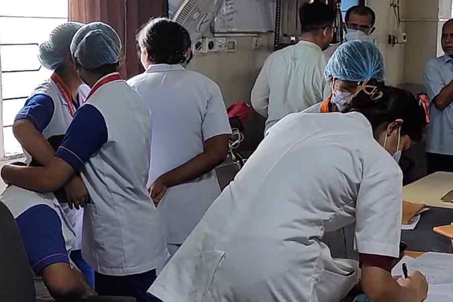 A nurse of suri hospital allegedly beaten up by patient party