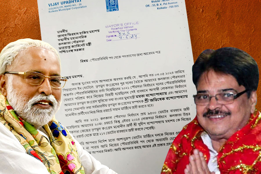 TMC Councilor Vijay Upadhyay in Kolkata resigns from the post for not giving satisfactory lead to Sudip Banerjee