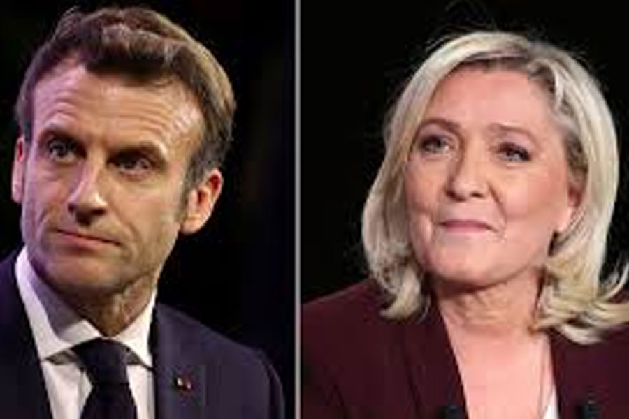 In France snap election Macron's party heads for defeat after first round of result that shows far right Marine Le Pen's majority