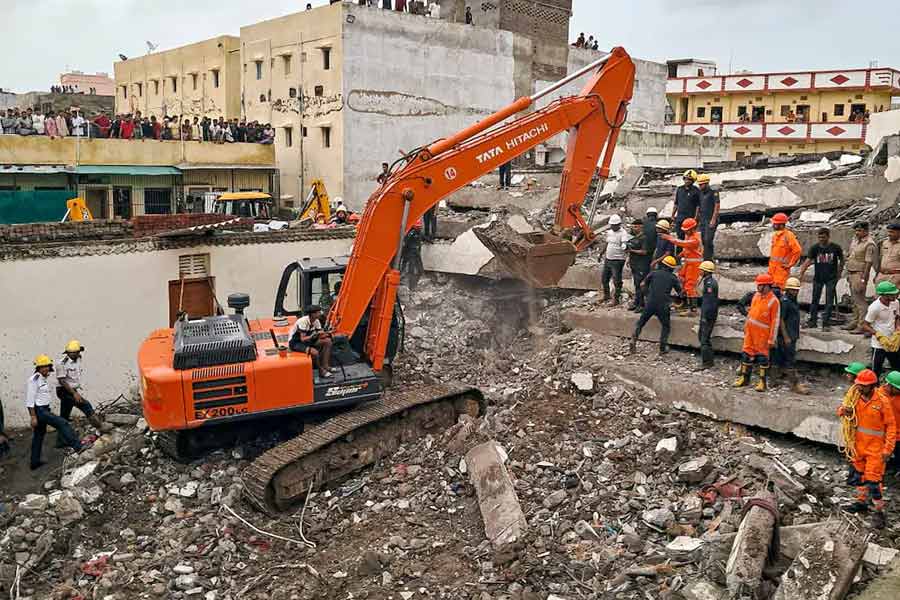7 dead, many trapped after six-storey building collapses in Gujarat