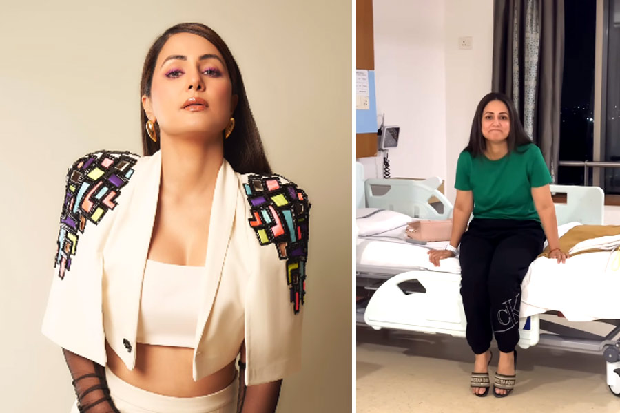 Hina Khan shared her first chemotherapy session video