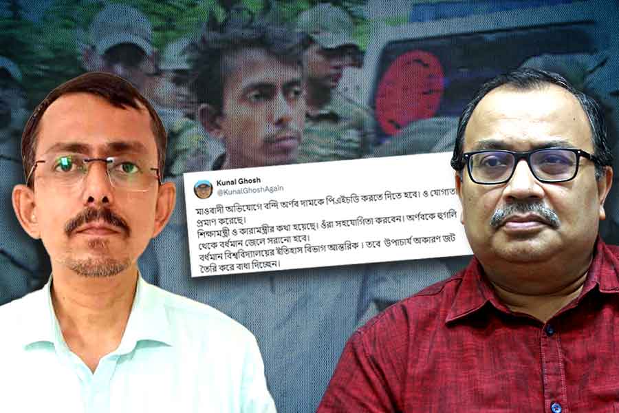 Kunal Ghosh post on social media about Maoist Arnav's PhD admission