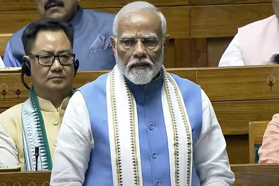 PM Modi in Lok Sabha reply punctured by Opposition sloganeering