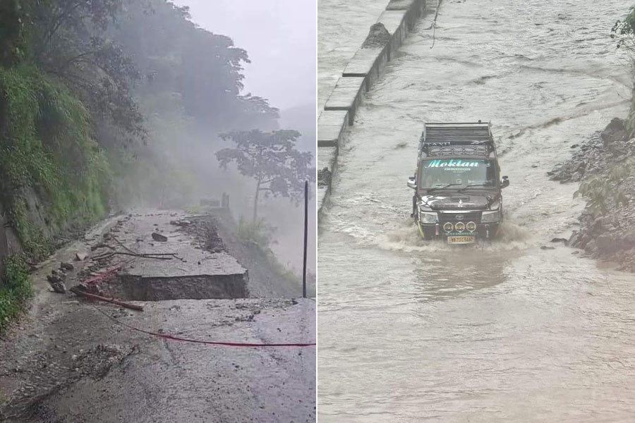 Teesta Bazar-Darjeeling connectivity stopped due to heavy rain