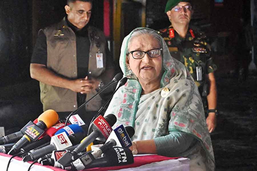 Sheikh Hasina visited metro station vandalised during movement in Bangladesh