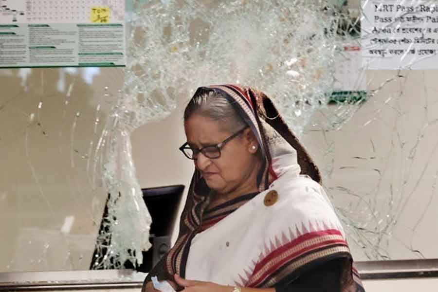 Sheikh Hasina visits metro station vandalised during movement