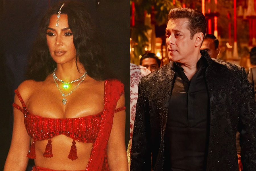 Salman Khan caught staring at Kim Kardashian in unseen Ambani wedding video, fans react