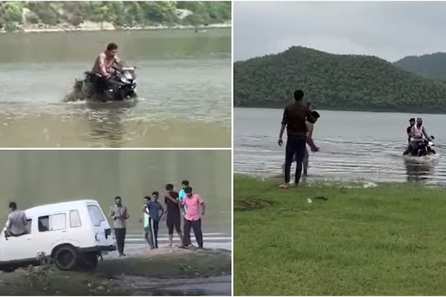 Men perform stunts on bikes, car in Rajasthan crocodile lake, 20 arrested