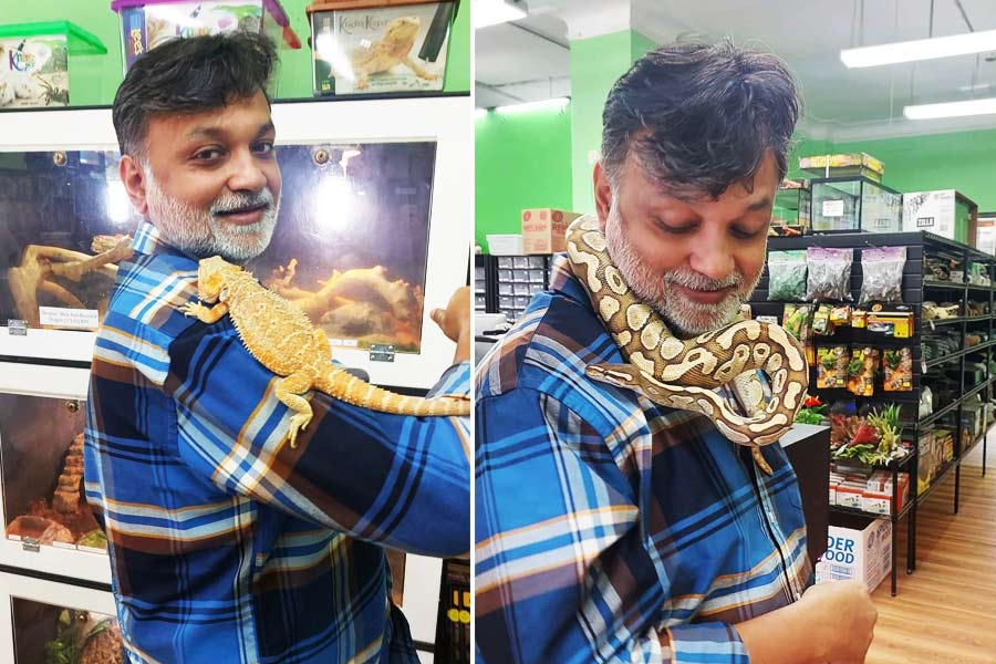 Srijit Mukherjee shares photo with reptiles from Chicago NABC