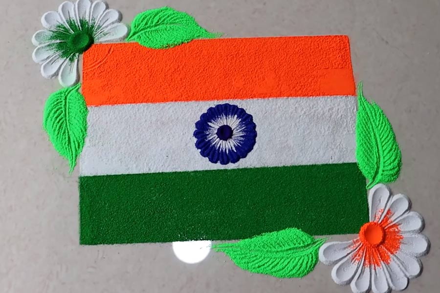 Tiranga-Rangoli