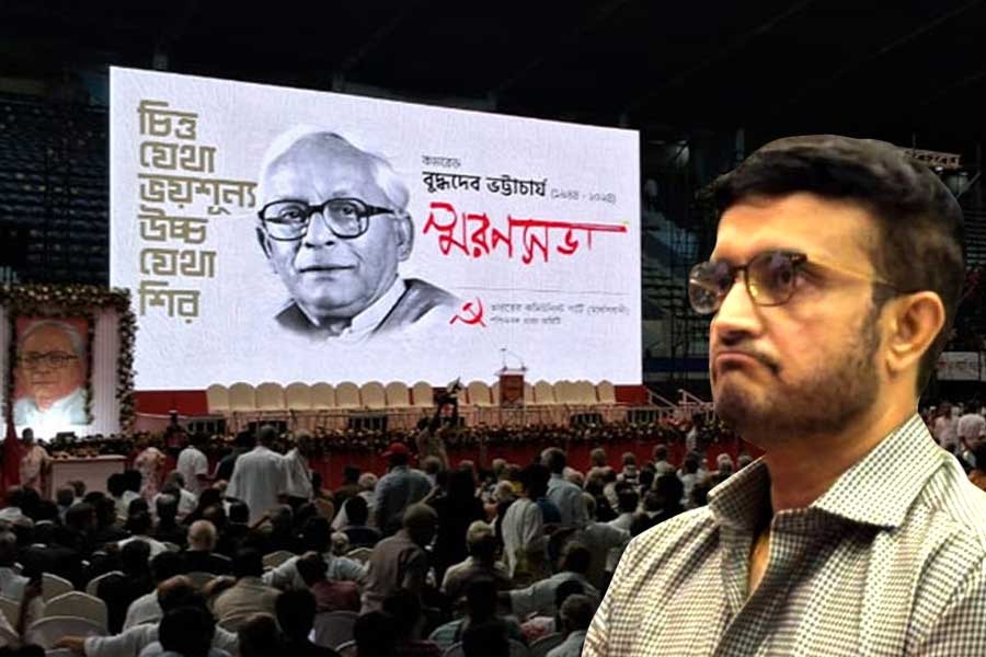 Sourav Ganguly attends memorial program of Buddhadeb Bhattacharjee