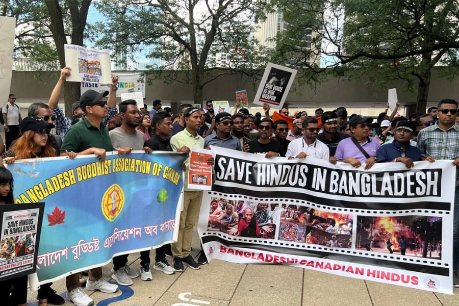 March in Canada in solidarity with minorities in Bangladesh