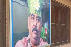 TMC Party Office of Bolpur is decorated after Anubrata Mondal returned home