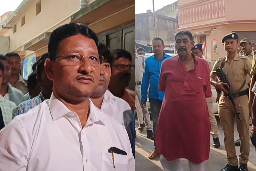 Kajal Sheikh meets Anubrata Mondal at Bolpur party office, calls its courtsey meeting