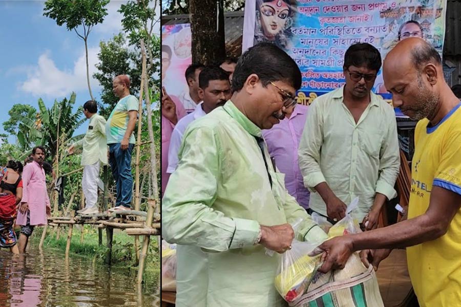 A club in Bongaon donates Durga Puja fund of Govt. to flood effected people