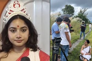 Rajanya Haldar shoots for new short film to be released in Mahalaya