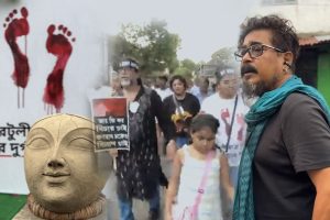 Kumartuli artists protest on RG Kar issue