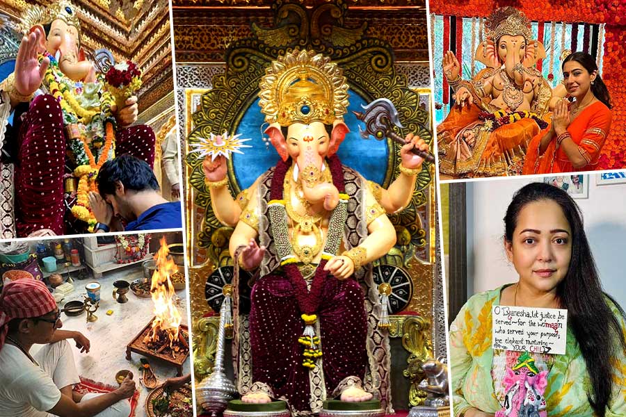 Bengal and Bollywood celebs celebrates Ganesh Chaturthi, See Pictures