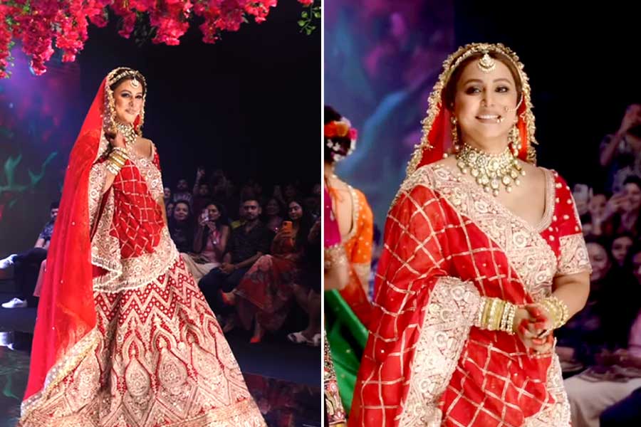 Hina Khan Stuns In A Bridal Look As She Walks The Ramp Amid Breast Cancer Treatment