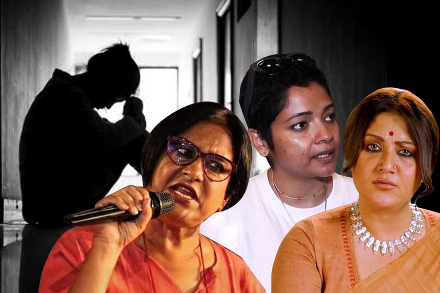 Tollywood Actress Swastika Mukherjee, Sudipta Chakraborty, Daminee Benny Basu and Director Sudeshna Roy on Hair stylist issue