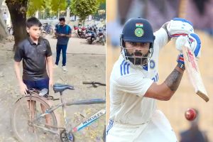 IND vs BAN: 15 year old boy travels 58 km on cycle to watch Virat Kohli in Kanpur