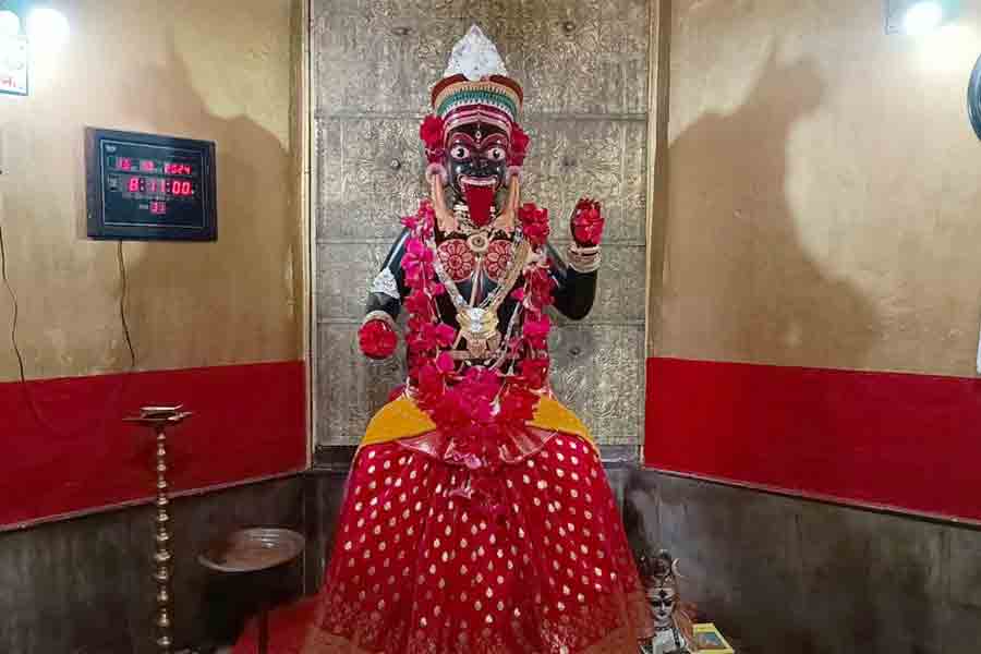 Kali temple closed at night, idol worshipped in daylight in Birbhum